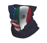 Headband Usa Mexico Mexican Mex Friendship Flag Heart White Neck Gaiter Uv Protection Bandana Durable Headwear For Running Fishing Traveling 25X50CM