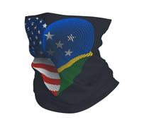 Headband Usa Solomon Islanders Friendship Flag Heart White Facial Decoration Breathable Headwear Premium Neck Gaiter For Traveling Camping Fishing 25X50CM