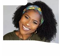 Headband Wig Human Hair Kinky Curly Glueless Human Hair Wigs For Women 180% Density-18inches-180 afro kinky curly