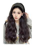 Headband Wig Integrated Women's Half Head Cover Simulated Hair Create a voluminous crown Natural Long Straight Hair