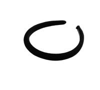 Headband Winter Milk White Narrow Edge Hairband For Women Simple,fresh Solid-color Fabric Versatile High-crown Headband Hair Accessory(Black)