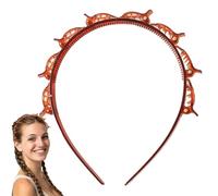 Headband with Clips Attached | Hairband with Clips,Weave Bangs Toothed Braid Tool for Layered Twists Travel Home Work Touch-ups