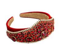 Headband with Crystals | Retro and Shiny Festive Accessory - Women's Headband with Crystals for Parties Performances Halloween Cosplay Christmas Festival and Daily Use Winter Outdoor