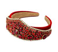 Headband with Crystals - Retro and Sparkling Festive Accessory | Headband with Beads for Women, for Make-up Party Halloween Cosplay Christmas Holiday Garden Winter Birthday Outdoor Daily