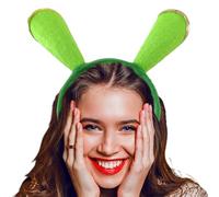 Headband with Ears, Carnival Headpiece for Cosplay, All-Day Comfortable Head Accessory, Green Hair Band for Face Care, Shower, Festive Occasions, Women, Men, Adults