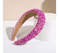 Headband With Handmade Plastic With Crystal Diamonds Black Hairband Non Slip Headband For Girls Womens(Mm)