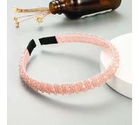 Headband With Handmade Plastic With Crystal Diamonds Black Hairband Non Slip Headband For Girls Womens(Bb)