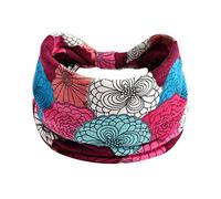 Headband Yoga Headband Ladies Headband Hair Wide Wicking Knotted Elastic Running Non-Slip Headband Sports Headband Hijab Elastic Heardband Headbands Fit like (C, One Size)