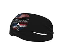 Headbands American Crown with Dominican Republic Roots Sweatband for Women Men-Yoga Sweat Band Elastic Wide Hair Bands for Sports Fitness