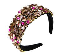 Headbands, BKSYOFU Hair Bands Baroque Vintage Wide Colorful Diamonds Wide Heavy Jewelry