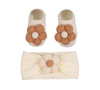 Headbands for Girls, Soft Flower Headbands - Hair Accessories with Socks - for Boys and Girls, Great for Walking, Photo, Home, Outdoor, Birthday, Baptism, Journal,