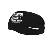 Headbands For Men Women I'M A Stroke Survivor Thin Headbands Breathable Running Headband Soft Unisex Fitness Exercise Headwear, For Workout, Athletic, 54-60cm