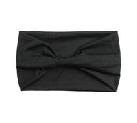 Headbands For Women African Boho Wide Knotted Head Wraps Turbans (Black One Size)