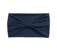 Headbands For Women African Boho Wide Knotted Head Wraps Turbans (Navy, One Size)