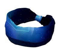 Headbands for Women, Blurred Galaxy Fashion Wide Headband, Cross Elastic Head Wrap, Sweat Sport Workout Turban Headband