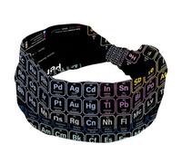 Headbands for Women, Chemical Periodic Table of the Elements Wide Headband, Twist Knotted Yoga Workout Hairband, Soft Elastic Headwrap, Fashion Hair Accessories