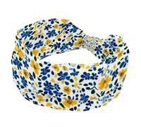Headbands for Women, Fashion Non Slip Headband, Little Flower Pattern Knotted Cross Head Wraps, Wide Hairband for Workout Sports Yoga
