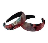 Headbands for Women Girls 2 Packs Padded Headbands Coral-365 Fashion Thick Wide Hair Band Hoops Velvet Hair Hoops Hair Accessories