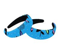 Headbands for Women Girls 2 Packs Padded Headbands Hand Drawn Neon Bright Floral Dandelion Fashion Thick Wide Hair Band Hoops Velvet Hair Hoops Hair Accessories