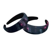 Headbands for Women Girls 2 Packs Padded Headbands the Night of City Fashion Thick Wide Hair Band Hoops Velvet Hair Hoops Hair Accessories