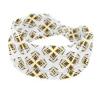 Headbands for Women Girls, Abstract Peacock Seamless Pattern Soft Wide Headband, Stretchy Knotted Headwraps, Fashion Sports Hairdband for Workout Yoga, Gym, Running