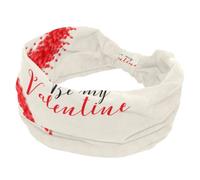 Headbands for Women Girls, Creative Hearts Be My Valentines Soft Wide Headband, Stretchy Knotted Headwraps, Fashion Sports Hairdband for Workout Yoga, Gym, Running