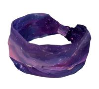 Headbands for Women Girls, Purple Starry Night Sky Clouds Mountains Fashion Headband, Criss Twisted Hair Band, Wide Head Wrap, Hair Accessories