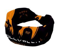 Headbands for Women Girls, Wide Headband, Knotted Cross Turban Head Band, Halloween Is Coming Non Slip Hairband for Yoga Workout Running