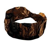 Headbands for Women Halloween Scarecrow Sport Stretchy Turban Headband Soft Twist Knotted Hairwrap Hairband for Yoga Workout Daily