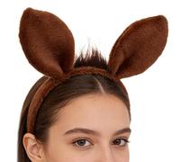 Headbands for Women - Headband with Horse Ears Design in Soft Plush, Elastic Head Accessory for Parties, Pour Anniversaire Fête Intérieur Extérieur Maison Jardin Parc Patio Porche