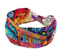 Headbands for Women Ladies, Brain and Bus Non Slip Makeup Headband, Wide Top Turban Hairband, Knotted Hair Wrap