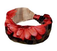 Headbands for Women Ladies, Vintage Gerbera on a Wooden Background Wide Top Turban Hairband, Non Slip Makeup Headband, Knotted Hair Wrap