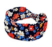Headbands for Women, Little Flower Pattern Elastic Hairbands, Twisted Cross Head bands, Soft Non-Slip Hair Wrap for Workout Yoga, Fashion Hair Accessories