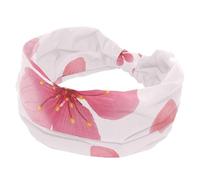 Headbands for Women, Pink Cherry Blossom Pattern Fashion Wide Headband, Cross Elastic Head Wrap, Sweat Sport Workout Turban Headband