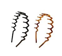 Headbands for Women, Plastic Teeth Comb Zigzag Headbands Non Slip Hair Bands 2 pcs