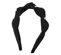 Headbands for Women Pleated Hair Cards Hair Bands Out Retro Hair Headdress Headpiece(Noir)