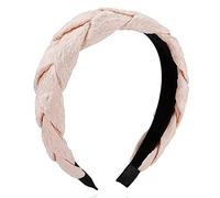 Headbands for Women Printed Twist Hair Band Party Wedding Headpiece Hair Headpiece(Pink)