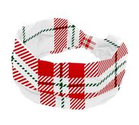 Headbands for Women, Red White Scottish Plaid Fashion Wide Headband, Cross Elastic Head Wrap, Sweat Sport Workout Turban Headband
