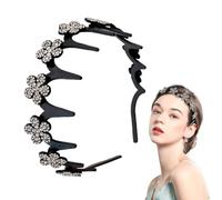 Headbands for Women, Rhinestone Flower Headband for Unruly Hair - Accessory for All Day Women Adults Young Casual Sport