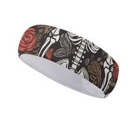 Headbands for Women Sports Headband Workout Headband Skeletons Where Souls Meet Printed Hairband