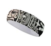 Headbands for Women Sports Mayan Calendar End of The World Printed Headband Workout Headband Hairband for Sports Fitness and Running