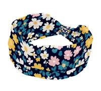 Headbands for Women, Stretchy Head Bands, Little Flower Pattern Hair Accessories, Wide Soft Hairband for Yoga Workout Sport Running Travel