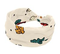 Headbands for Women, Thanksgiving Doodle Leaves Pumpkin Wide Elastic Hairband, Non-Slip Headband, Sweatband Yoga Head Band for Workout, Sport, Gym, Running, Fitness