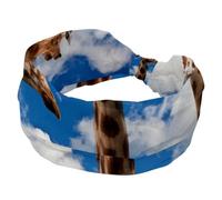 Headbands for Women, Three Giraffes Wide Headband, Twist Knotted Yoga Workout Hairband, Soft Elastic Headwrap, Fashion Hair Accessories