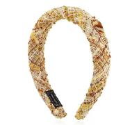 Headbands for Women Vintage Knitted Button Hairband for Going Out With Versatile Hair Headpiece(Yellow)
