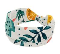 Headbands for Women Workout, Hello Summer Pineapple Watermelon Background Soft Turban Headbands, Fashion Wide Hairbands, Non Slip Stretchy Head Wraps