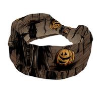 Headbands for Women Workout, Twist Knotted Head Bands, Halloween Scarecrow Stretchy Hairbands, Non Slip Yoga Sport Turban Headwrap