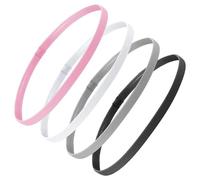 Headbands for Women's Hair 4 Pcs Thick Non-Slip Elastic Sport Headbands Women Men Yoga Hair Bands Girls Anti-slip Elastic Workout Sweatband Sport Hairband(A)