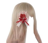 Headbands for women's hair Strawberries Hairclips for Women Sweet Pink Red Barrettes Girls Lolita Hair Accessories for Party(Red Pink)