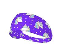 Headbands Head Bands Sweat Band Hair Wrap Headwrap Fashion Workout Yoga Elastic Headbands Running Sports Headband Sweatbands for Women and Men (light blue flowers cool dragons floral)